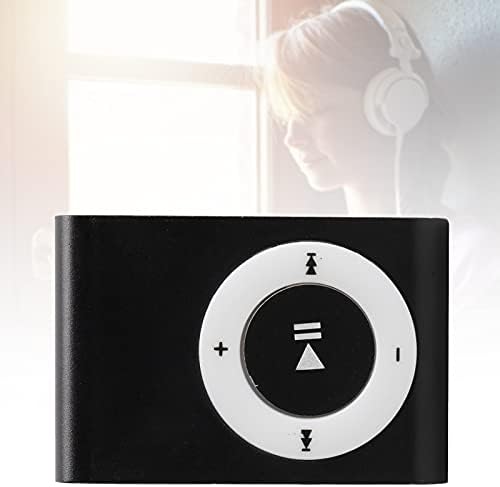 Chiwe MP3 MP3 Sports Player, Convenient Portable Long Battery Life Mini for Outside Activity(Black)