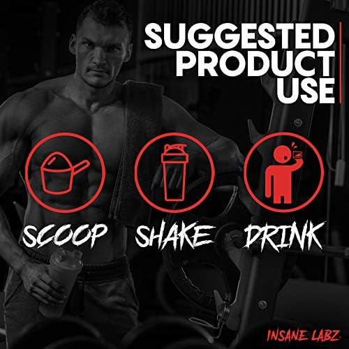 Insane Labz Hellboy Edition, High Stimulant Pre Workout Powder and NO Booster with Beta Alanine, L Citrulline, and Caffeine, Boosts Focus, Energy, Endurance, Nitric Oxide Levels, 35 Srvgs, Lemonade