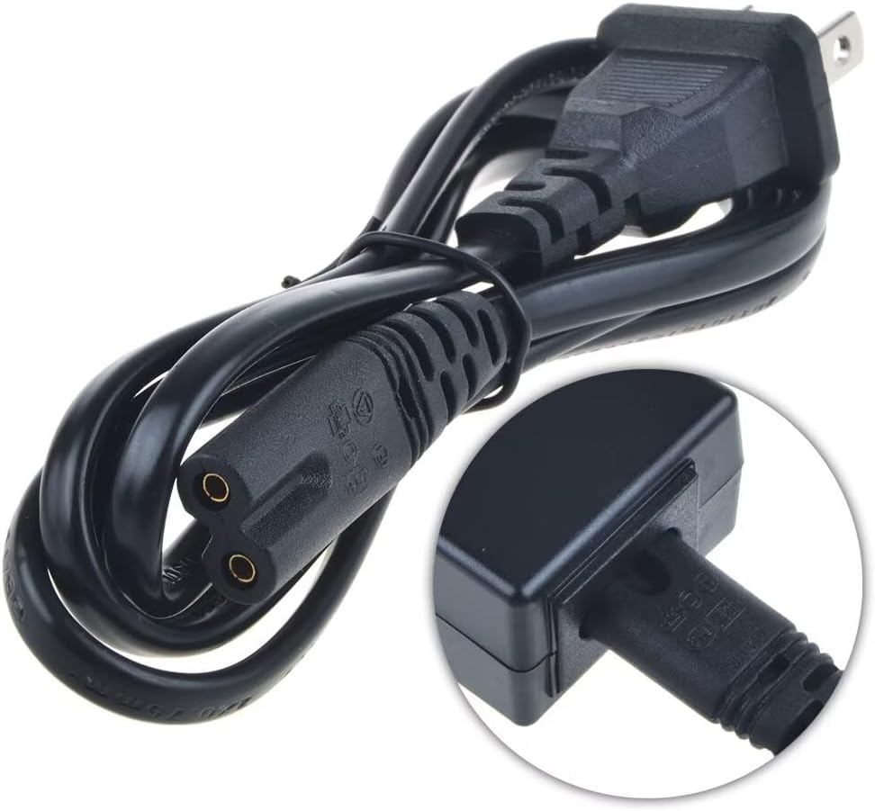 MDCGPower 5ft HT-S100F 2-Prong AC Power Cord Cable Compatible with Sony Sound Bar Speaker