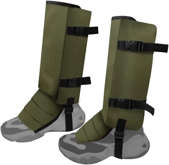 Snake Gaiters Leg Guards, Waterproof Snake Guards, Adjustable Snake Bite Protection for Lower Legs, Snake Chaps for Men&Women