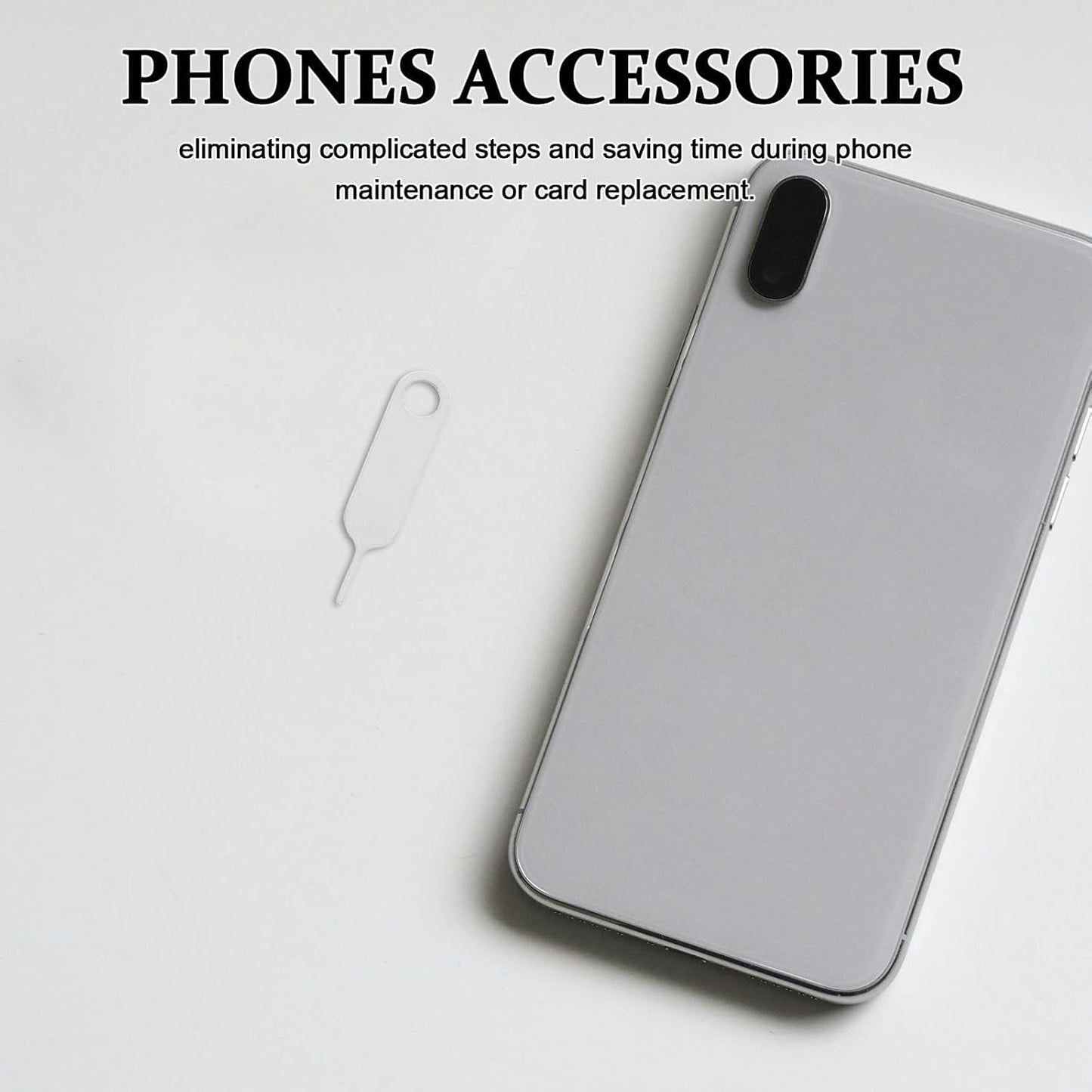 500pcs Set KALLORY Stainless Steel Sim Pin Ejector Tool for Mobile Phones Universal Sim Card Removal Needle