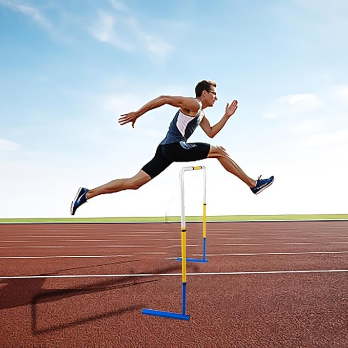 Adjustable Height Hurdles Track and Field,Detachable Agility Speed Jumping Training Equipment for Kids,Youth and Adults,Indoor & Outdoor Use(3 Pack)