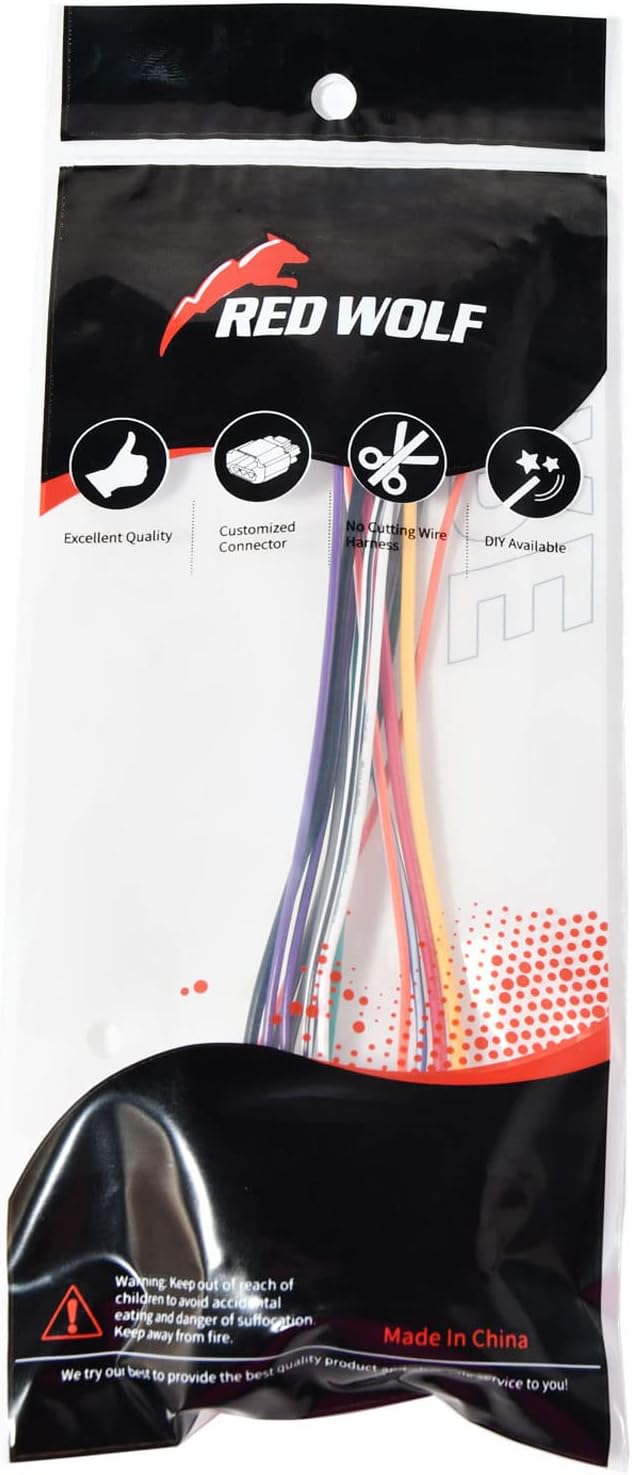 20 2007-2013 RED WOLF Pin Stereo Wiring Harness w/Connector Butt Nissan Infiniti Murano Altima Aftermarket Radio CD
