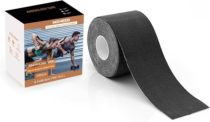 Waterproof Kinesiology Tape Roll Precut Rock Tape for Knee | Copper Elastic Sports Tape (1ROLLHOTPINK)