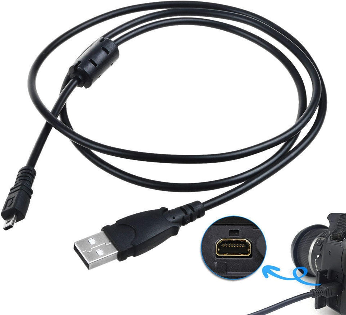 3ft D7100 D3300 Digipartspower USB PC Computer Data Sync Cable Cord for Nikon Df DSLR Camera