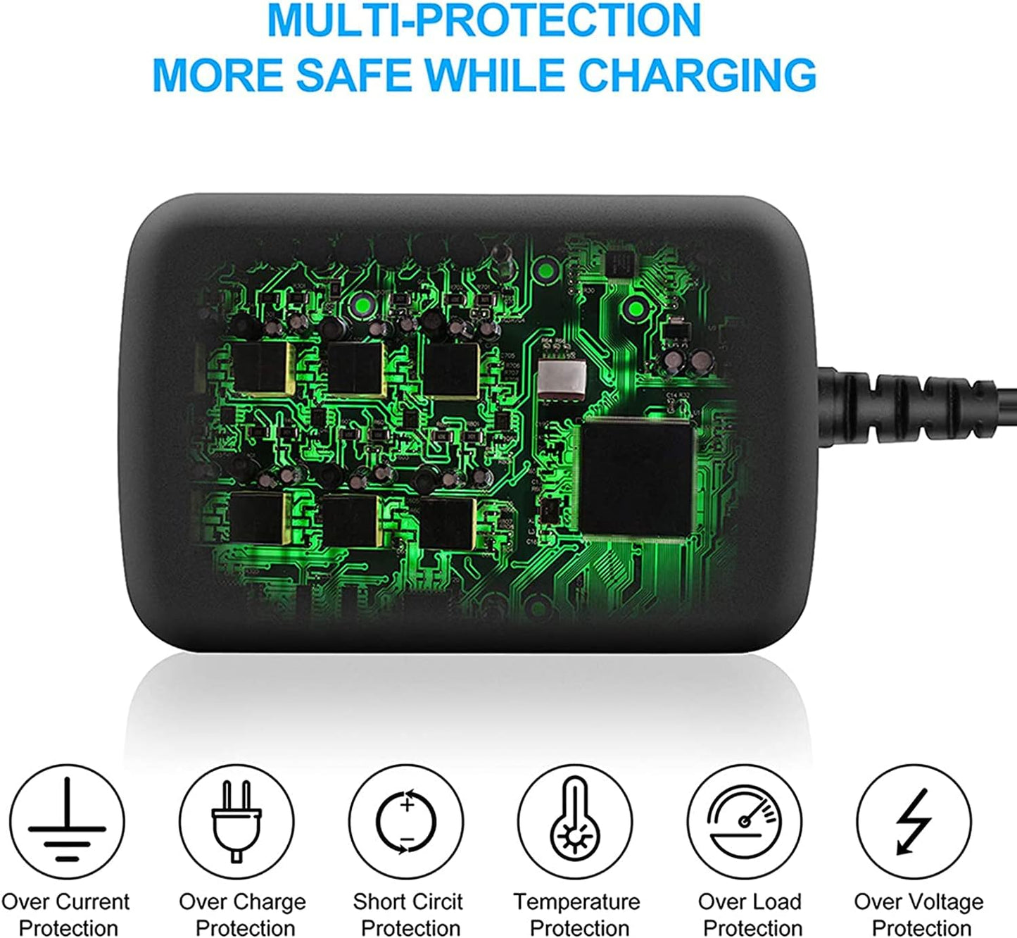 BestCH SDVD1032 10 AC Adapter for Sylvania TFT LCD Swivel Screen PDVD Portable DVD Media Player Power Supply Cord Cable