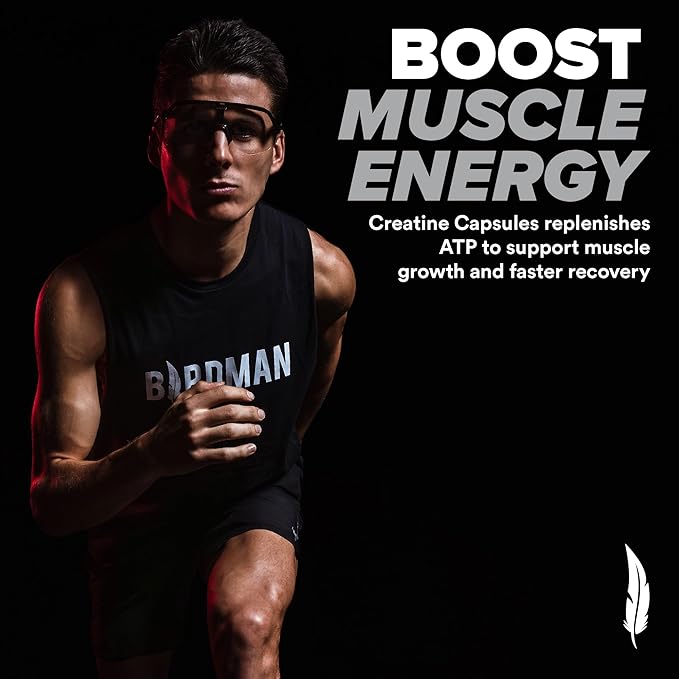 Micronized Creatine Monohydrate Capsules for Muscle Growth & Recovery, Pre & Post Workout, Vegan Creatine, Caffeine Free, Gluten Free, Sugar Free | 25 Servings | 125 Capsules