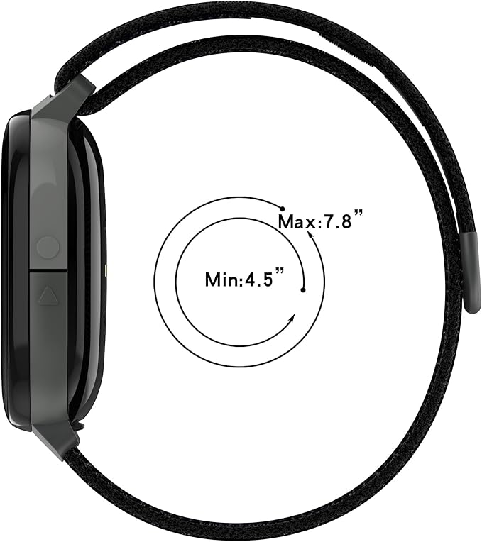 Compatible with Fitbit Google Ace LTE, Quick Release Nylon Hook Loop Replacement Sport Strap Accessory Fit for Fitbit Ace LTE Band, Black