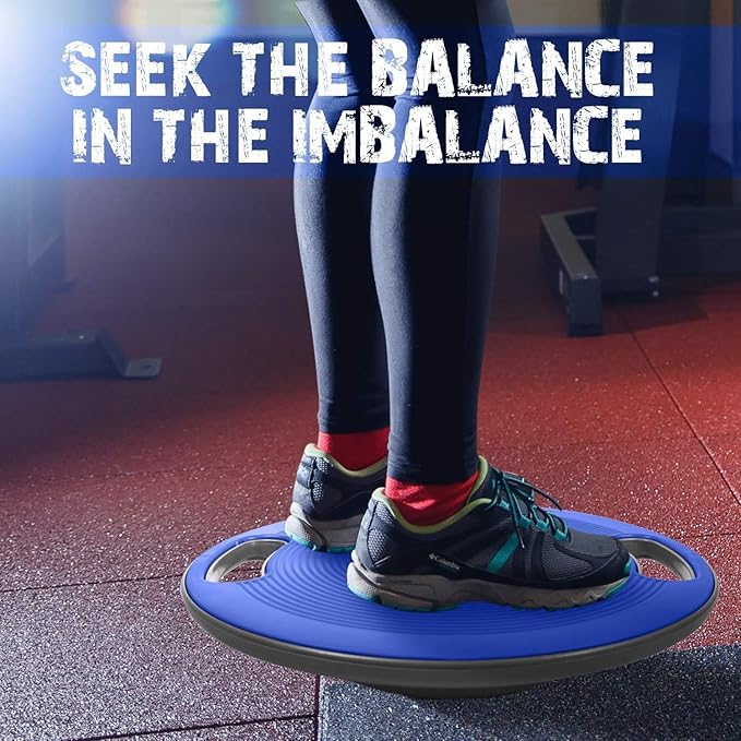 Yes4All Upgraded Wobble Balance Board, 16.34" TPE Non-slip, Stability Board for Home Gym, Standing Desk & Physical Therapy