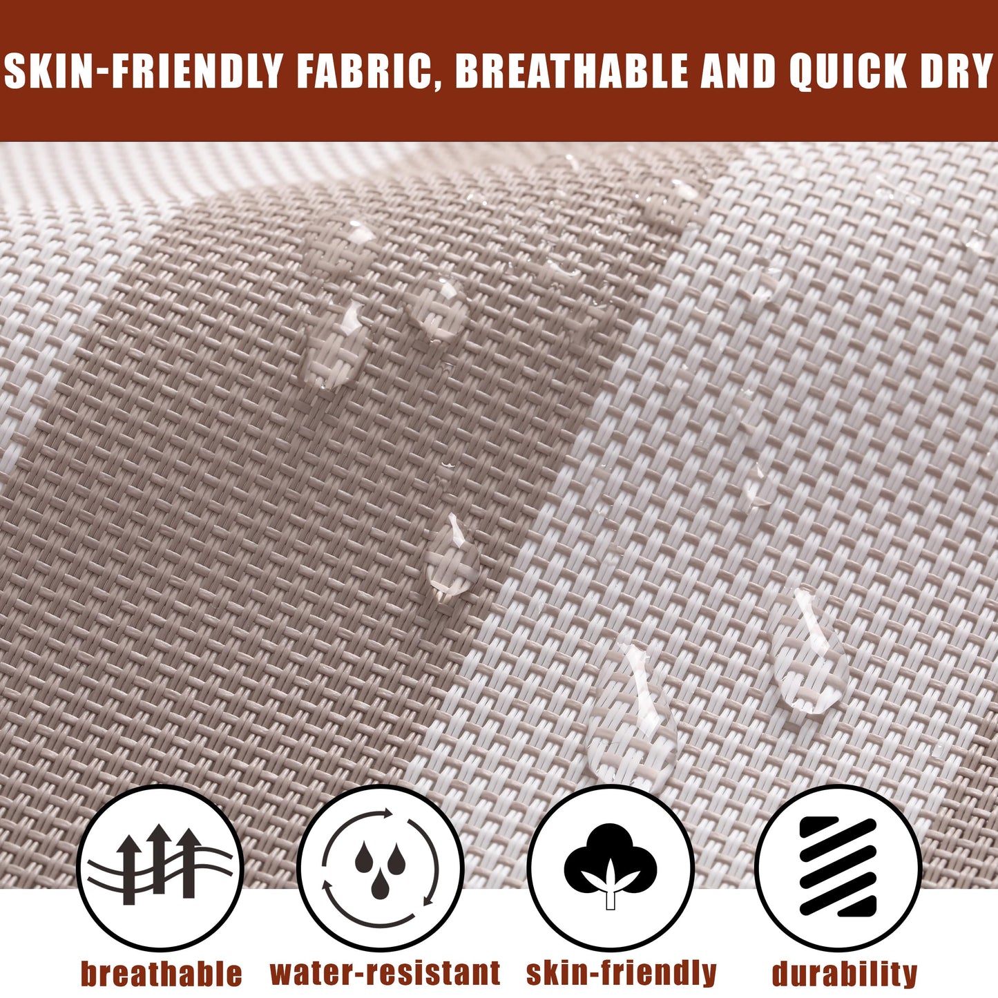 TegerDeger Anti-flip 12FT Hammock Large Hammock 450LB Capacity with Iron Spreader Bar & Nylon Rope for Outside, Patio, Garden, Backyard, Beach - Beige Strips
