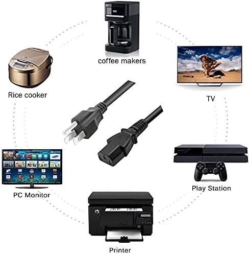 BestCH 1850W 1915 1925W 3010e 4100 4200W AC Power Cord Cable Plug for Epson PowerLite Projector