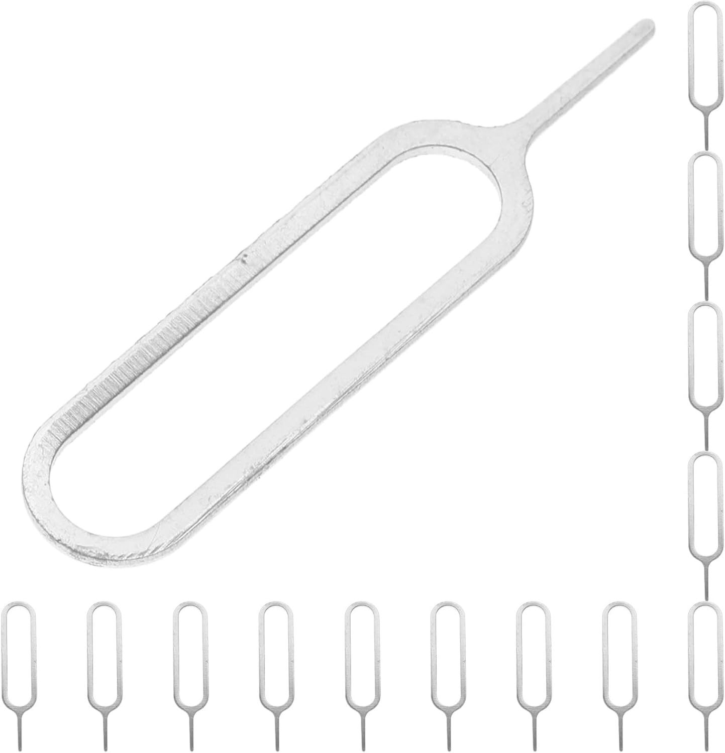 500pcs Kichvoe Universal Sim Card Ejector Tool Pins Needles for Smartphones and Tablets Silver Removal Tool for Phone