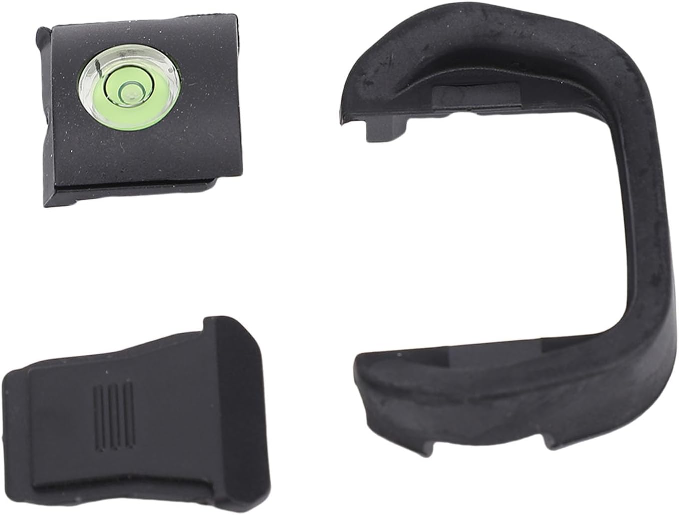 Camera Eyecup Hot Shoe Cover Spirit Level Kit, Soft Silicone Viewfinder Bubble Level for Mirrorless DSLR Cameras