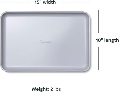 Caraway Non-Stick Ceramic Baking Sheet - Naturally Slick & Non-Toxic - Perfect for Baking & Roasting - Medium (15" x 10") - Navy