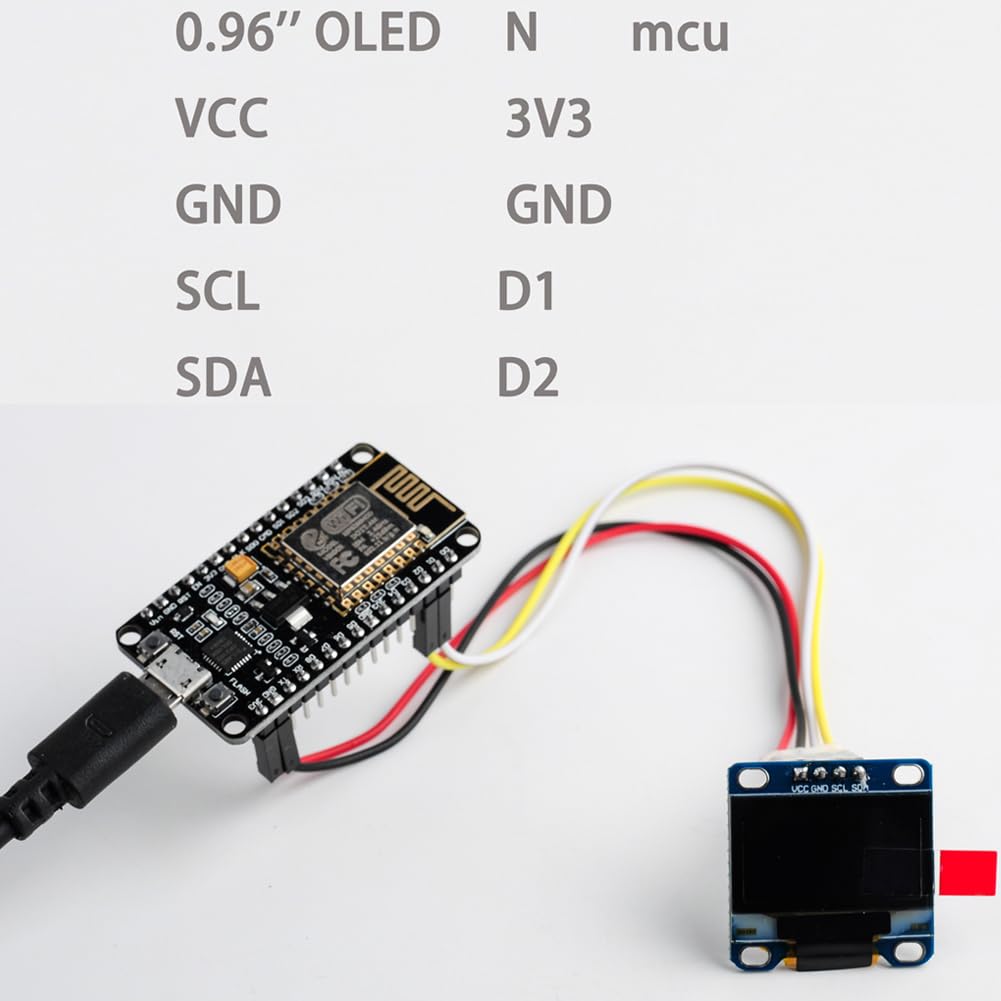 0.96" inch 128x64 1306 3.3V-5V 2560 ESP8266 ESP32 (Pack 3) OLED Display Screen Module of S S - D - Yellow+Blue