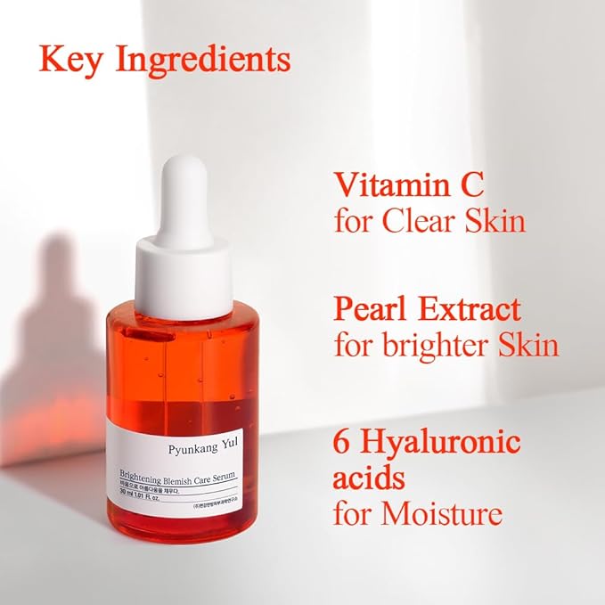 Pyunkang Yul PKY Radiance Vita Serum, 1 Fluid Ounce – Hydrating Serum for Dry Skin with Hyaluronic Acid, Niacinamide, Panthenol, Pearl Extract, 24-Hour Moisturizing and Elasticity Care, EWG Green