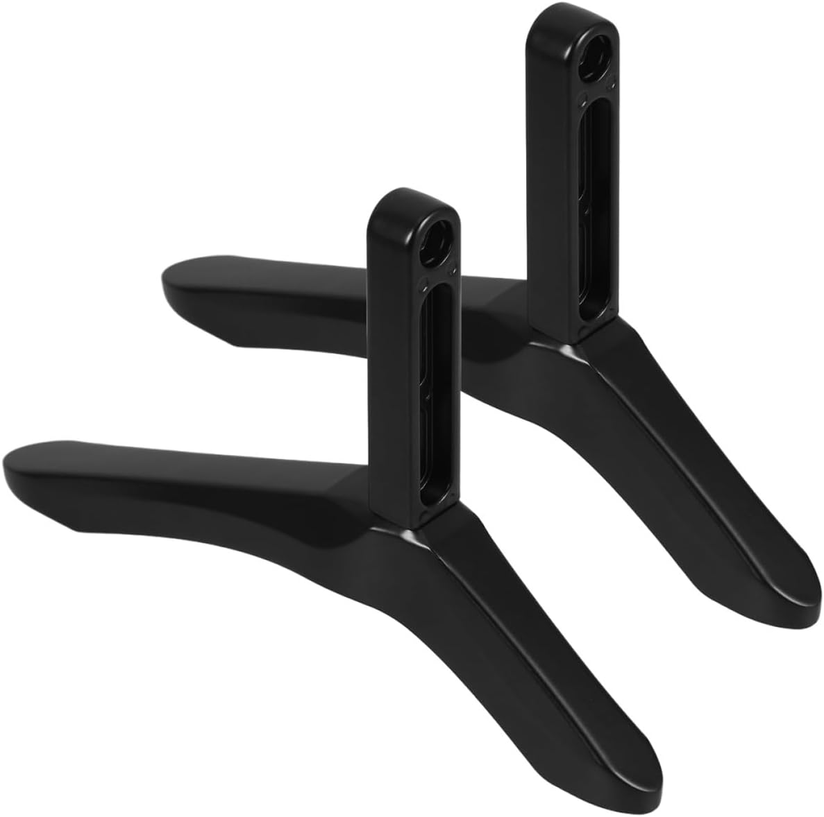 Kisangel Universal Replacement TV Stand Base with Aluminum Alloy Legs No-Drill Desktop TV Mount Stand Heavy Duty