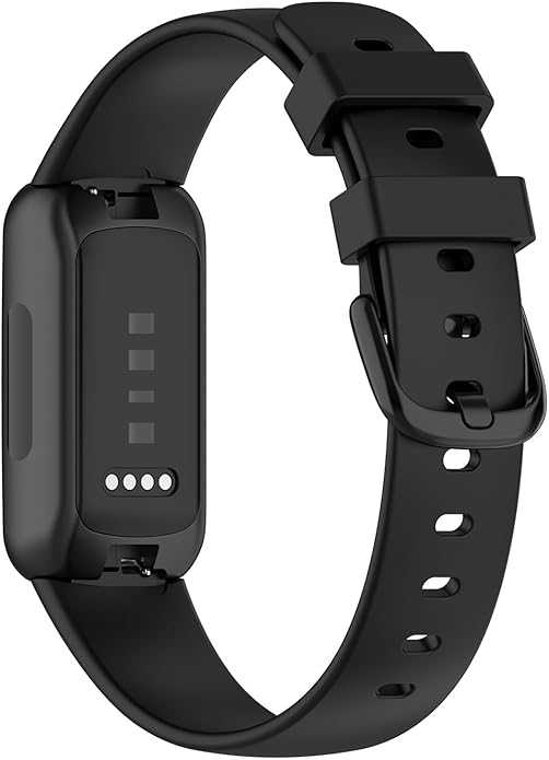 2 Pack Compatible with Fitbit Inspire 3 Bands, 15.4mm Width Soft Silicone Adjustable Sport Replacement Band for Women Men
