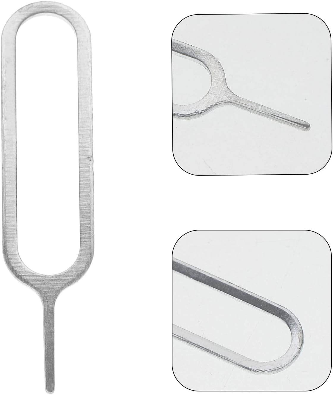 CTIRCHIU 500pcs Sim Card Removal Needles Eject Tool Phone Sim Tray Pin Extractor for Smartphones and Tablets Silver