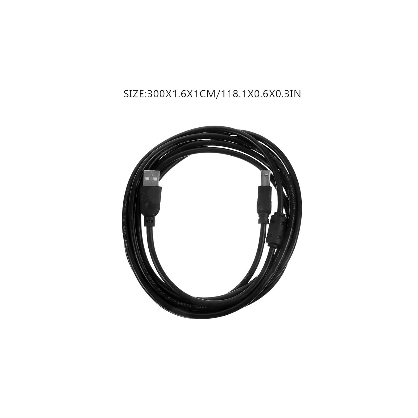 2.0 3 Kichvoe Printer USB Cable Meters Black for Computer, Copier, and Scanner Office Use Printing Accessory and USB