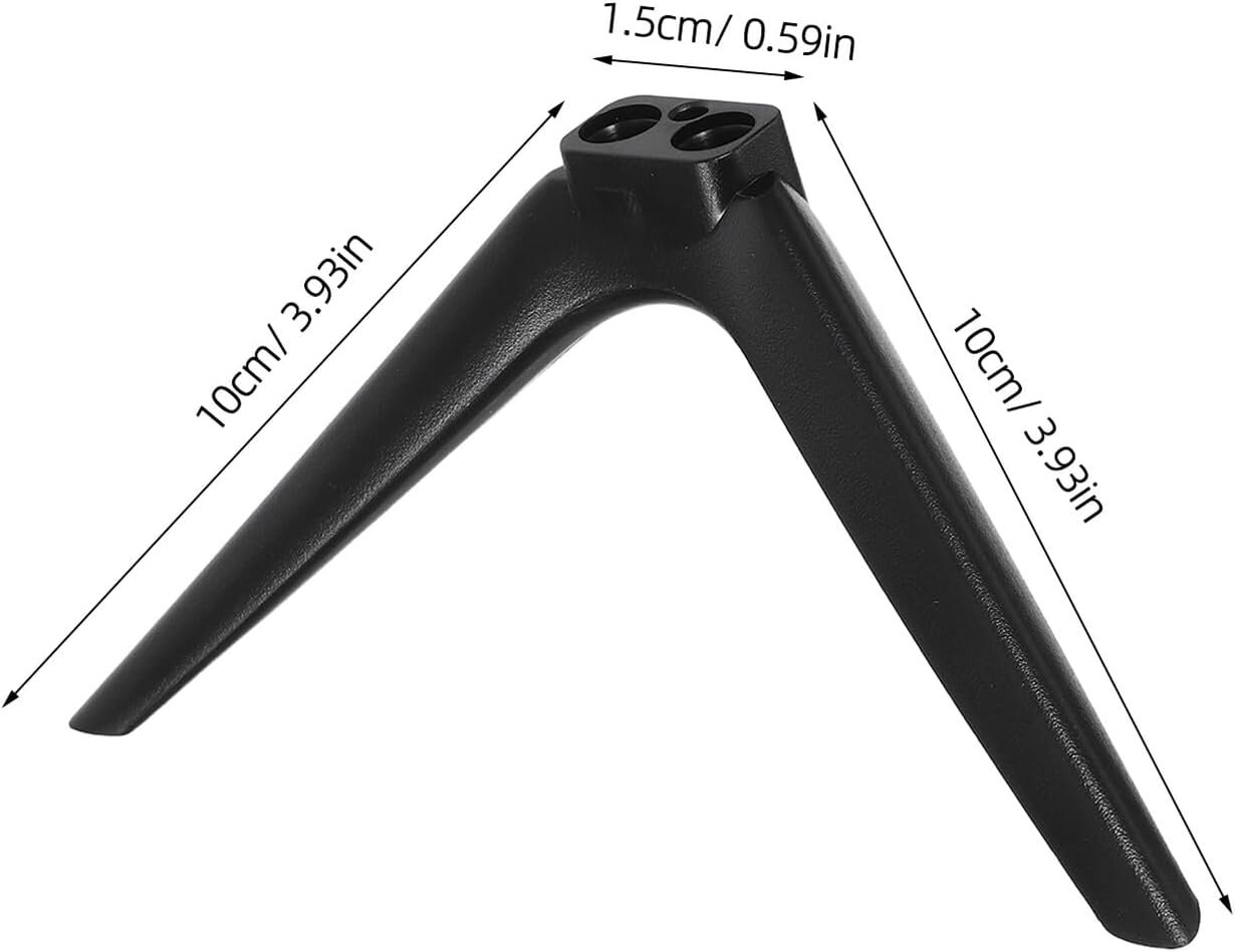 Ciieeo 15mm Tv Stand Mount Base with Dual-Hole Plastic Feet, No-Drill Installation Pedestal Support Bracket