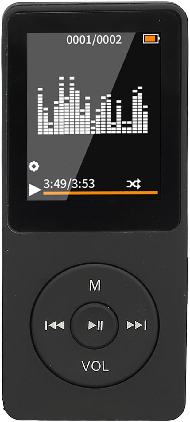 ASHATA MP3 MP4 MP3 1.8in 128x160 Player Player, Music Player with Screen, BT Small Portable Lossless Sound Music