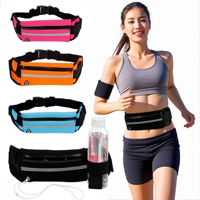 Adjustable Elastic Fitness Fanny Pack for Sports, Running Belt Waist Pack, Waterproof Sports Fanny Pack,Outdoor card wallet，Leisure travel wallet，5 color options available (yellow)