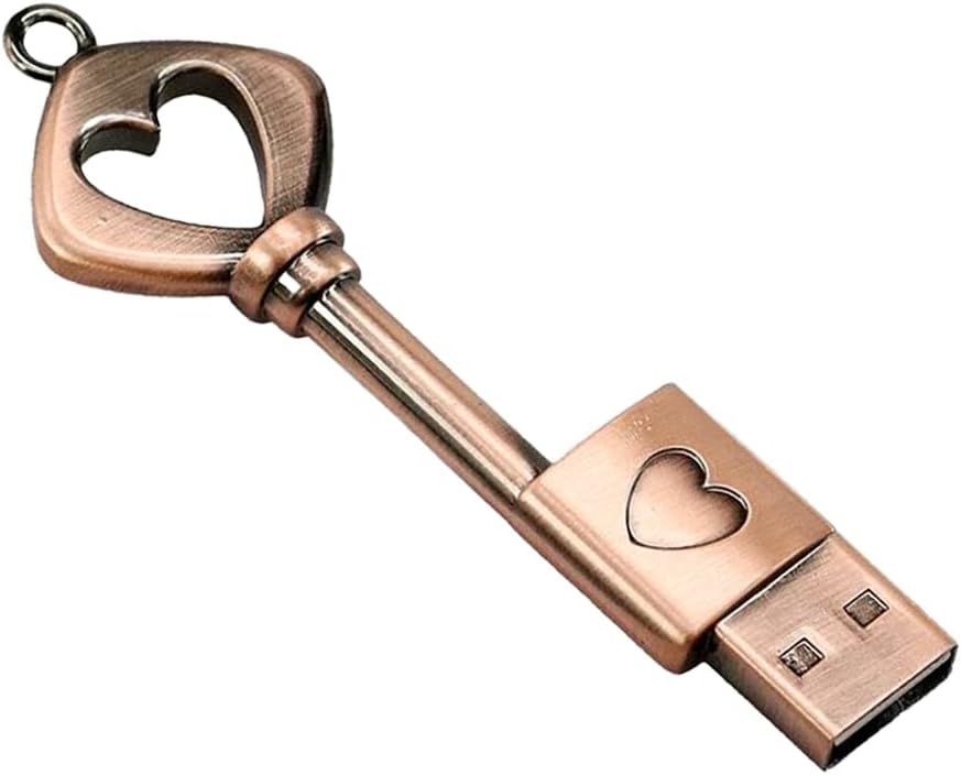 EZITSOL 64GB 3.0 100MB/S USB Flash Drive,Cute Key USB Flash Drive with Heart Shape,High Speed Up to Keychain exFat