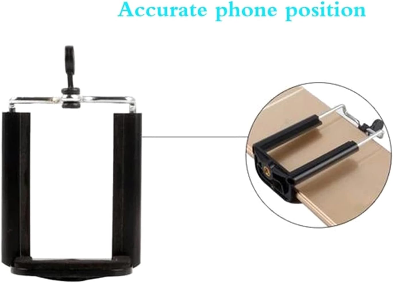 Generic Black Smartphone Tripod Mount Fits, Monopod, Selfie Stick Adjustable Clamp Holder Smartphone Clip Mount Adapter