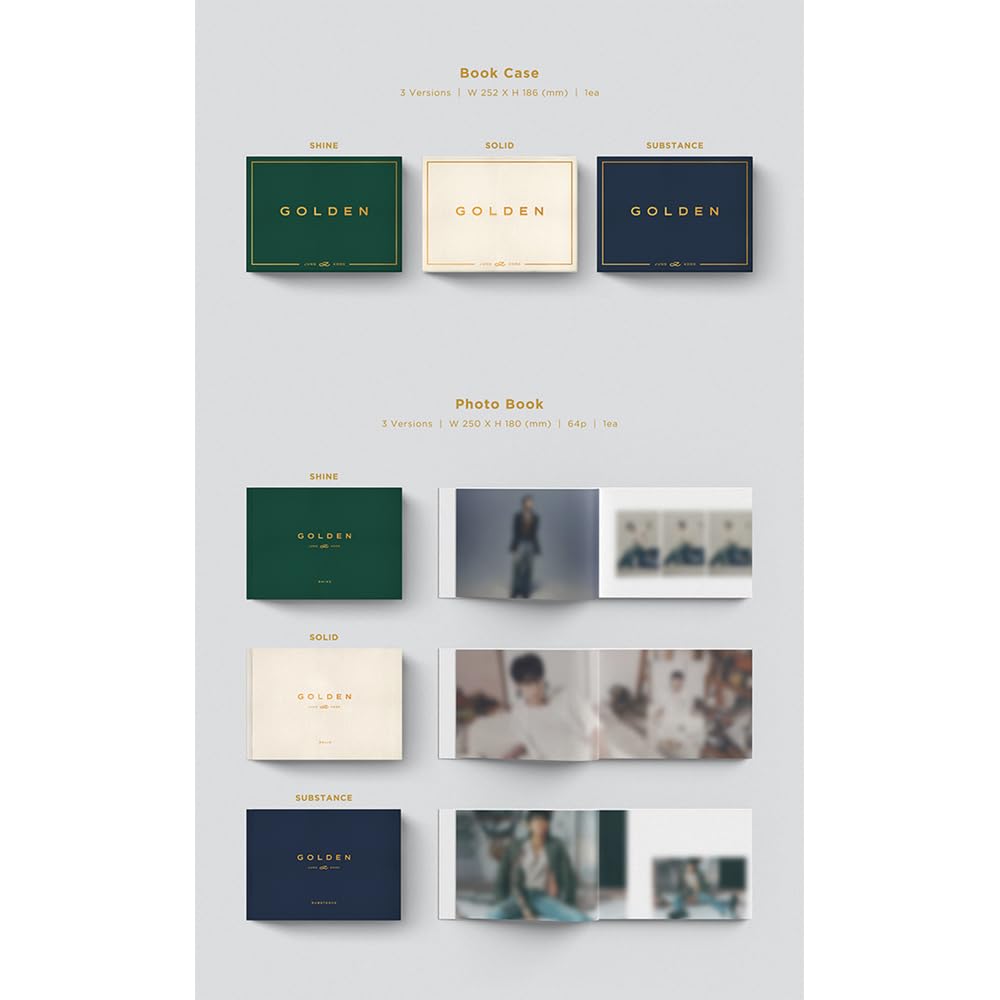 [Set] BTS JUNGKOOK GOLDEN 1st Solo Album 3 Ver Set