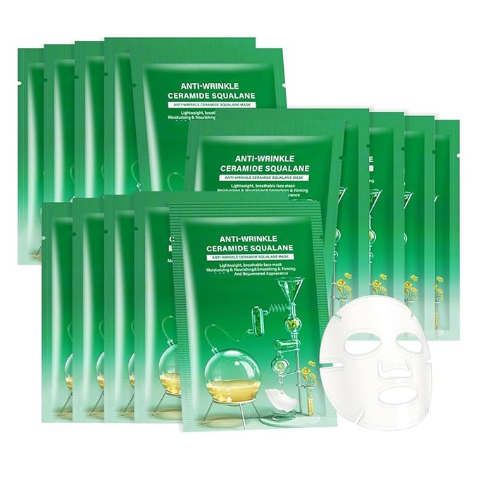 Anti-Wrinkle Face Masks, Moisturizing Spa Face Masks Skincare Hydrating Face Sheet Masks, Hyaluronic Acid, Daily Sheet Masks for All Skin Types, Sheet Facial Mask for Skin Care Mask(15Sheet)