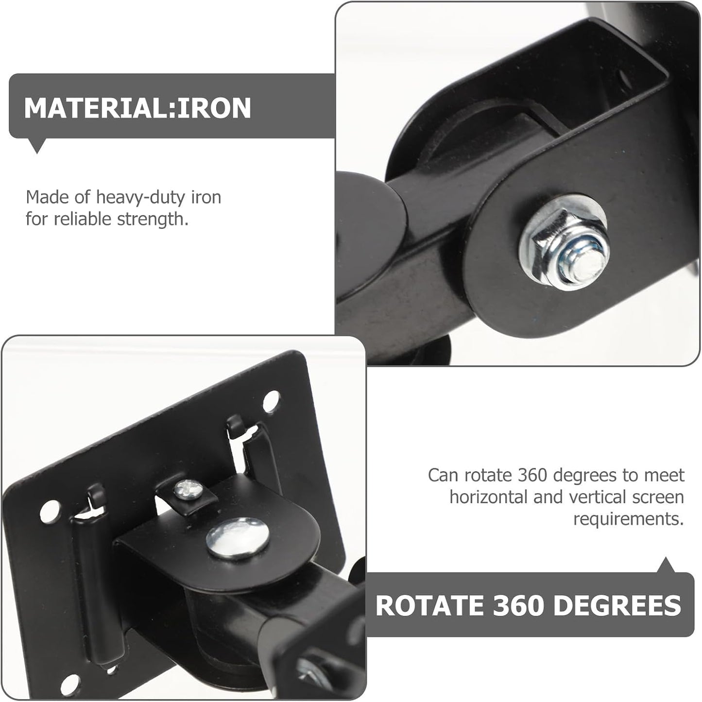 WATIIFUFU 14-27 Inch 360-degree Rotatable Tv Wall Mount Bracket Metal Shaft Swivel Small Flat Screen Tv Stand Mount