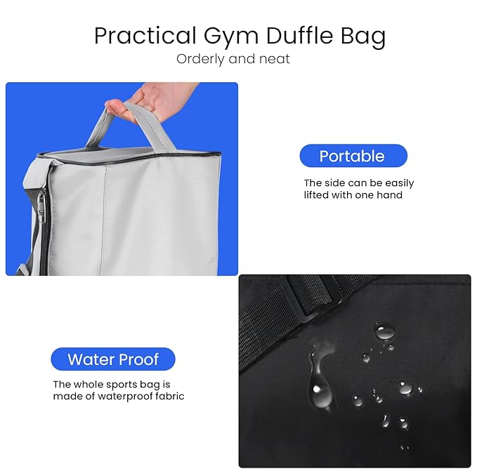 C&F BOGMOST Small Gym Bag for Women & Men,Small Lightweight Duffel Bag Carry On Bags Mini Duffel Travel Bag Waterproof Sports Bags for Workout/Sport/Travel, Rose Red