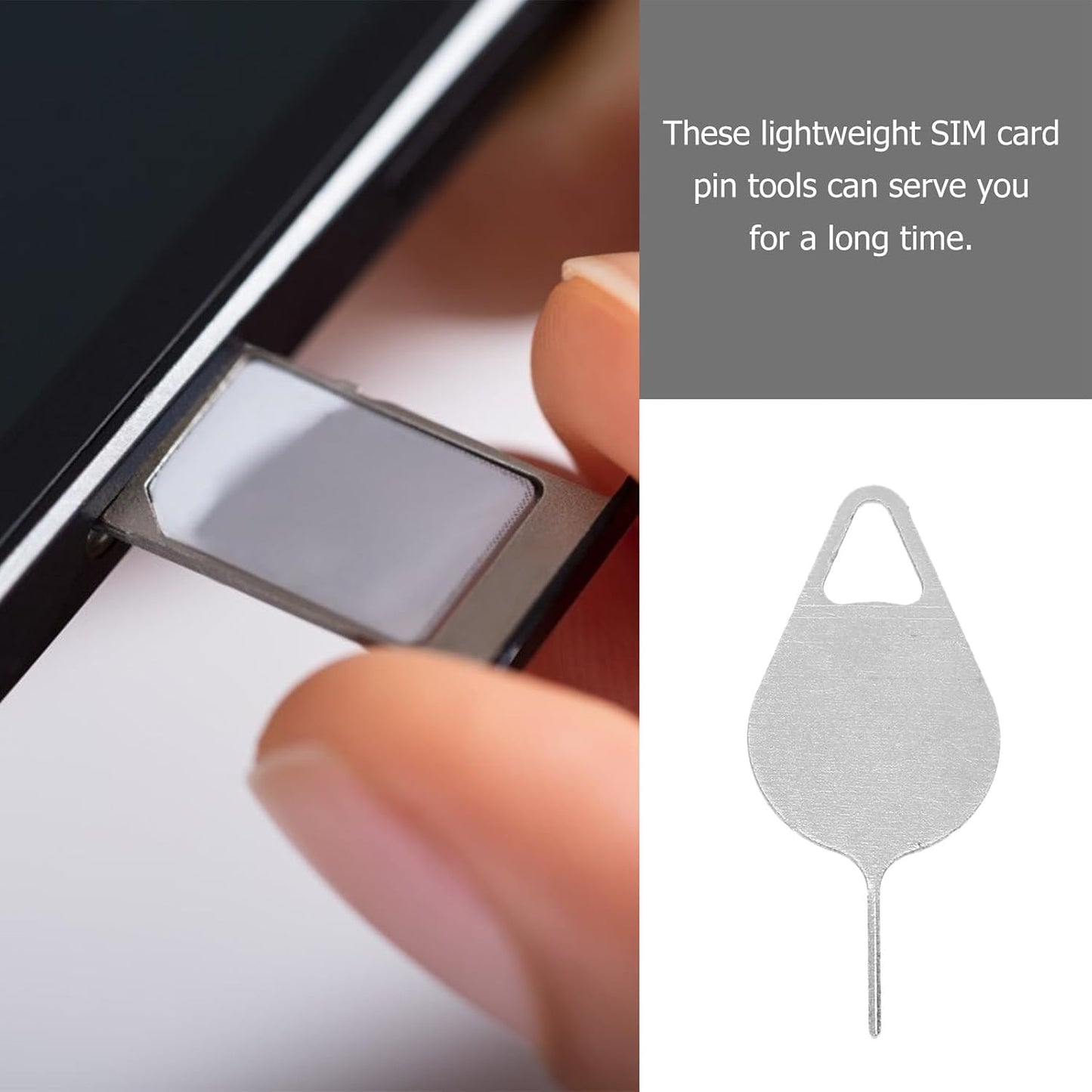 100 DOITOOL Pcs Sim Opening Needles and Sim Removal Tools for Cell Phones and Tablets Steel Eject Pins with Portable