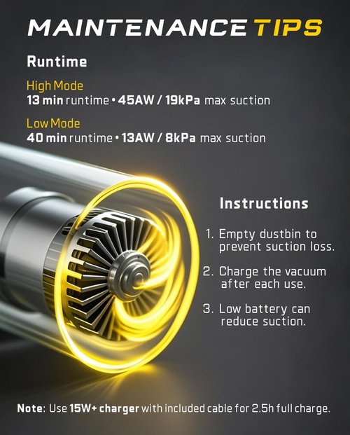 Fanttik Slim V8 APEX Car Vacuum - 4-in-1 Portable Mini Cordless Vacuum with 19000Pa Suction Power | Gray