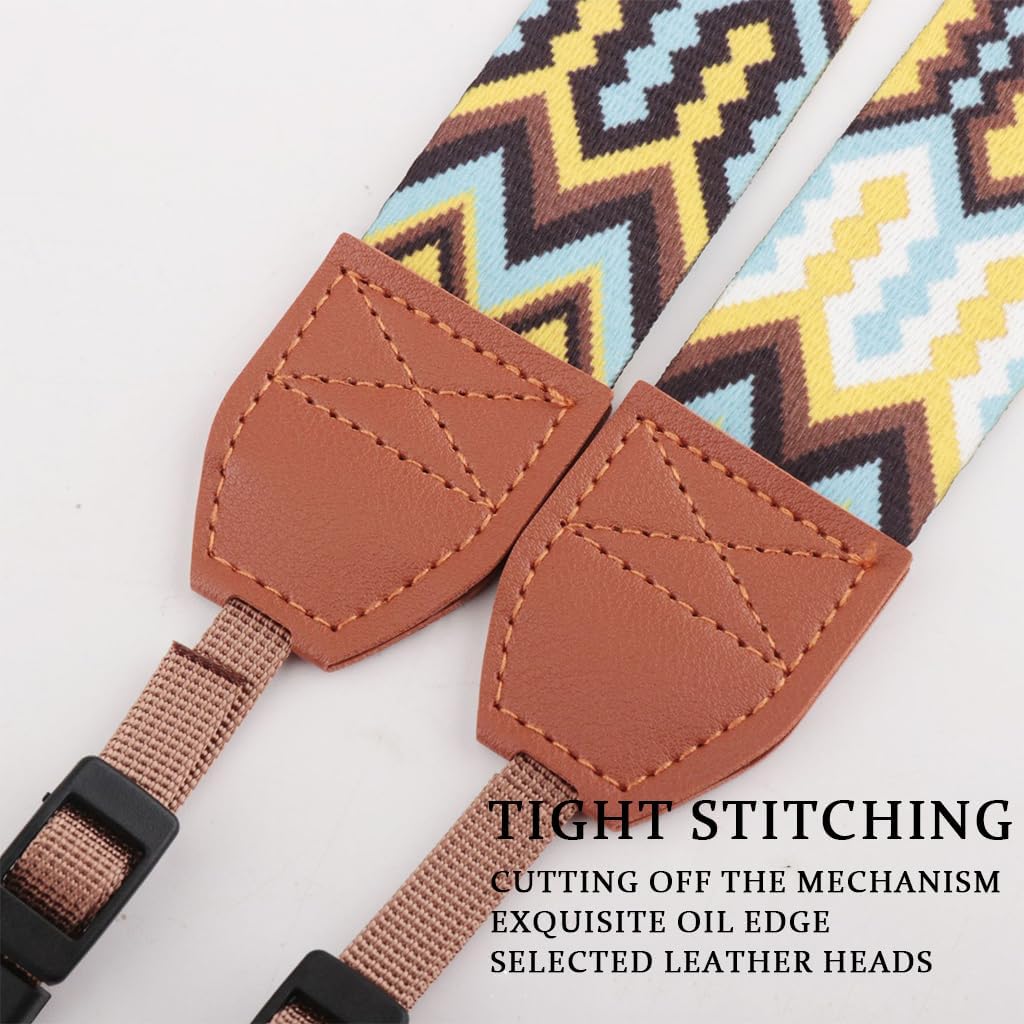 Handmade Premium Vintage Leather Neck Strap for DSLR/Mirrorless Cameras