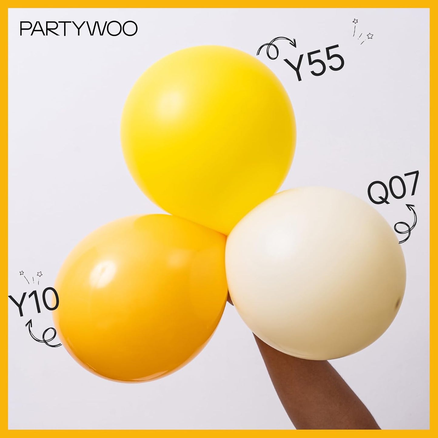 PartyWoo Mustard Yellow Balloons - 100pcs 12 Inch for Birthday, Graduation & Baby Showers