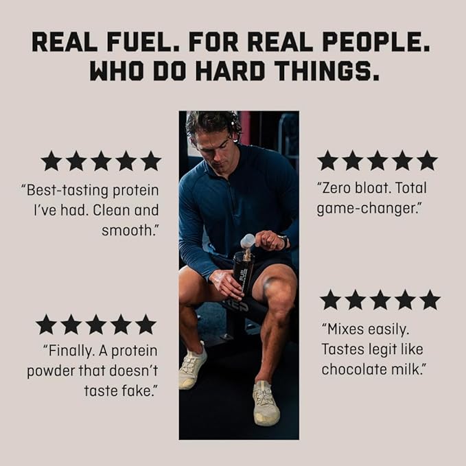 Jocko Fuel Mölk Whey Protein Powder 22g Low Sugar Monk Fruit Blend - Muscle Recovery & Growth, Packaging May Vary (28 Servings, Banana Cream)