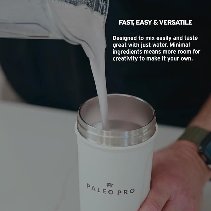 Paleo Pro 26G Beef Protein Powder - Grass Fed Protein Powder Isolate - Pure Animal Based Pastured & Cage-Free | Dairy & Gluten Free, Natural & Clean Proteins for Paleo & Keto - 15 Days Supply Vanilla