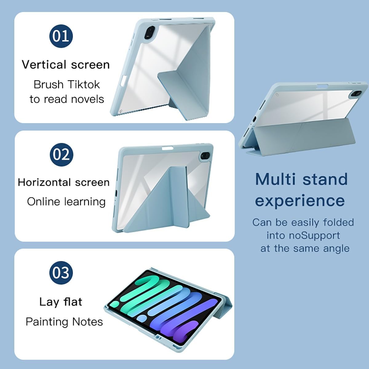 FXYJBNJKLV 11 2022 Anti-Yellowing Tablet Cover for Oppo Pad Smart Tablet Cover Case,Slim Protective Folio Shell,Could