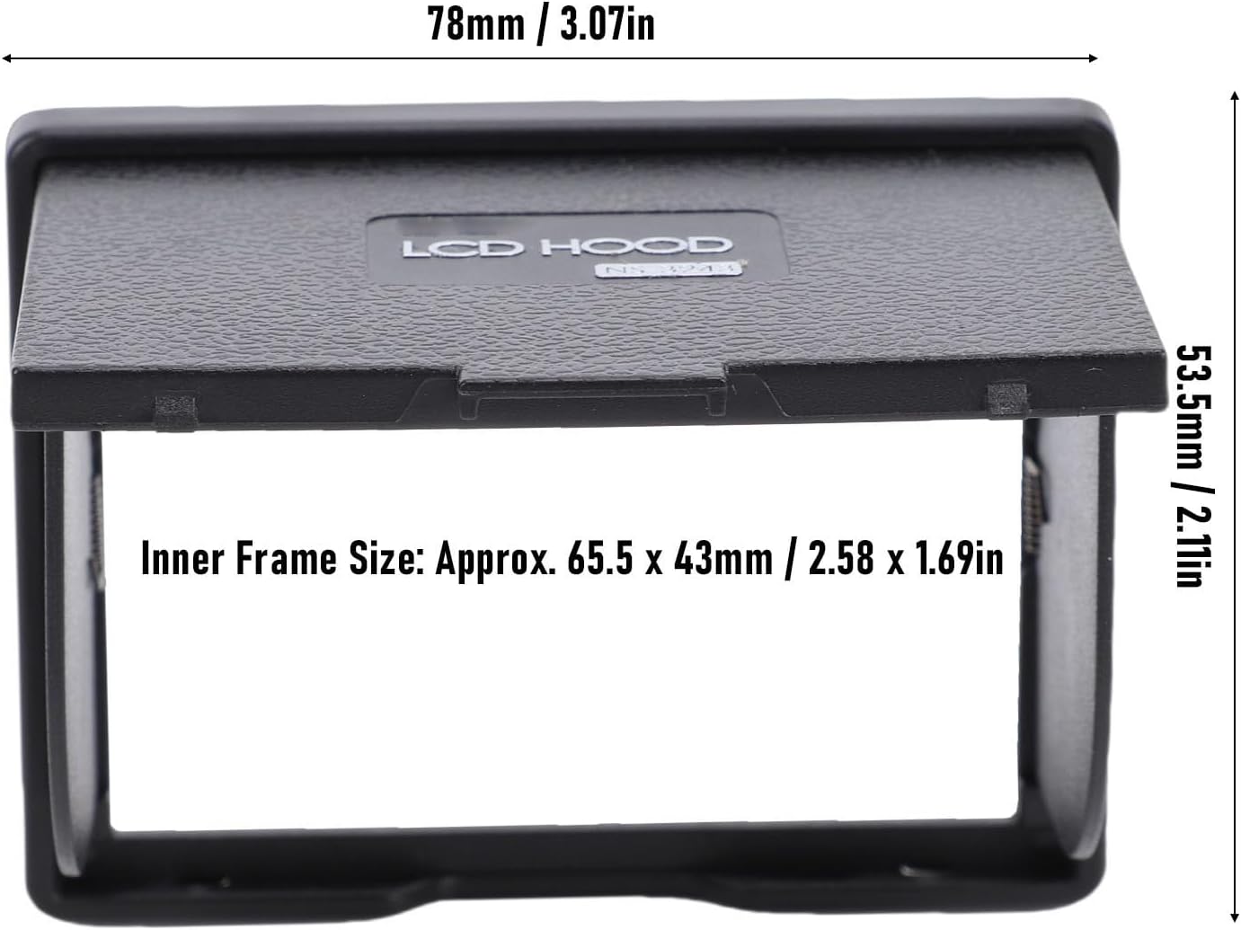 ASHATA 3.2in Camera Viewfinder Sunshade, Wide Screen Magnet Hood Viewfinder Professional Optical Sunshade Effectively