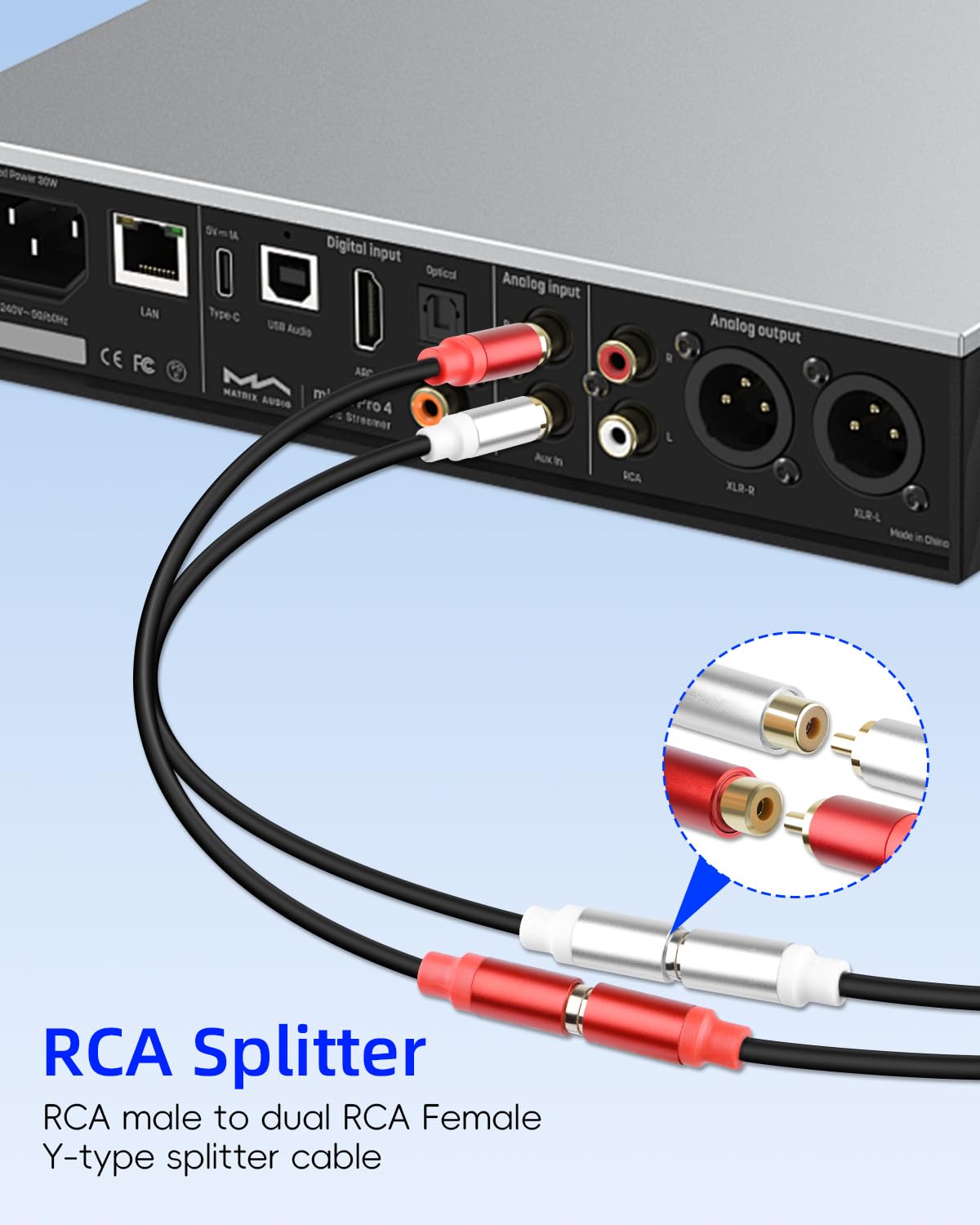 2Pack 1FT, 2RCA 2RCA GELRHONR RCA Extension Cable Short Male to Female Stereo Audio Cable for Subwoofer, Speaker, Home