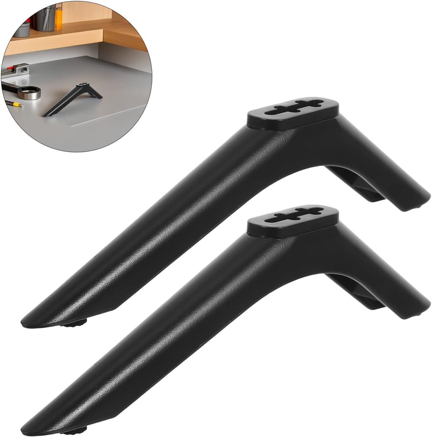 SHOWERORO 32-43 Inch Tv Stand Base Replacement Brackets for LCD LED Tvs with Screws Universal Pedestal Support Feet