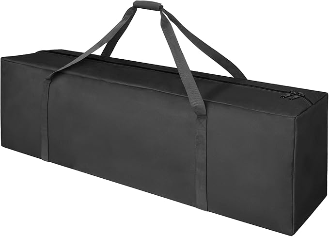 Sports Duffle Bag 52IN Extra Large Travel Duffel Luggage Bag with Upgrade 2-way Lockable Zippers, Durable & Water Resistant (52" Black)