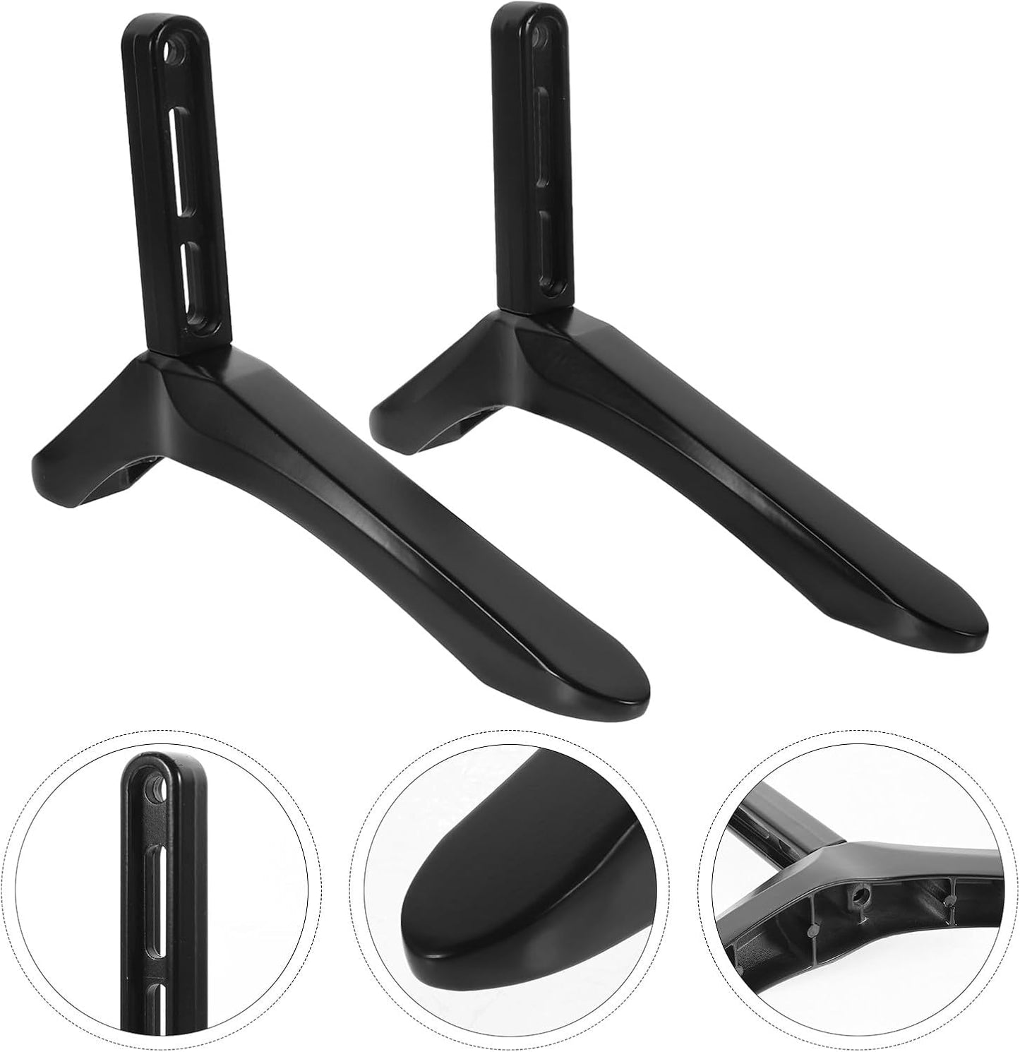 BESPORTBLE Replacement Tv Stand Base Pedestal with Screws Black Tabletop Tv Holder Bracket Suitable for Living Room