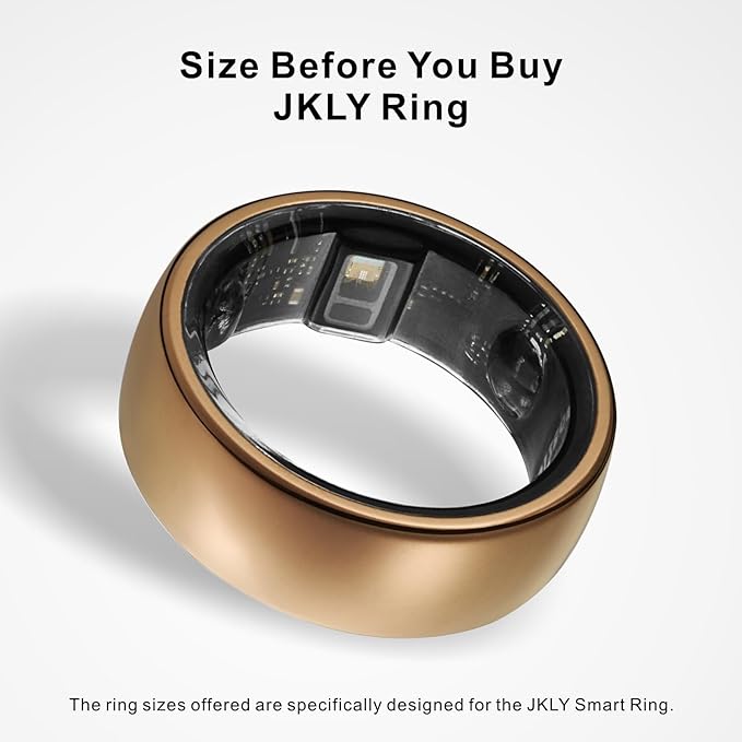 Smart Ring, Activity Trackers, Sleep Ring, Fitness Tracking, Stress Tracker, Heart Rate, Meditation, Temperature, Respiratory, No App Subscription, Women, Men, iOS, Android (Rosegold, 11)