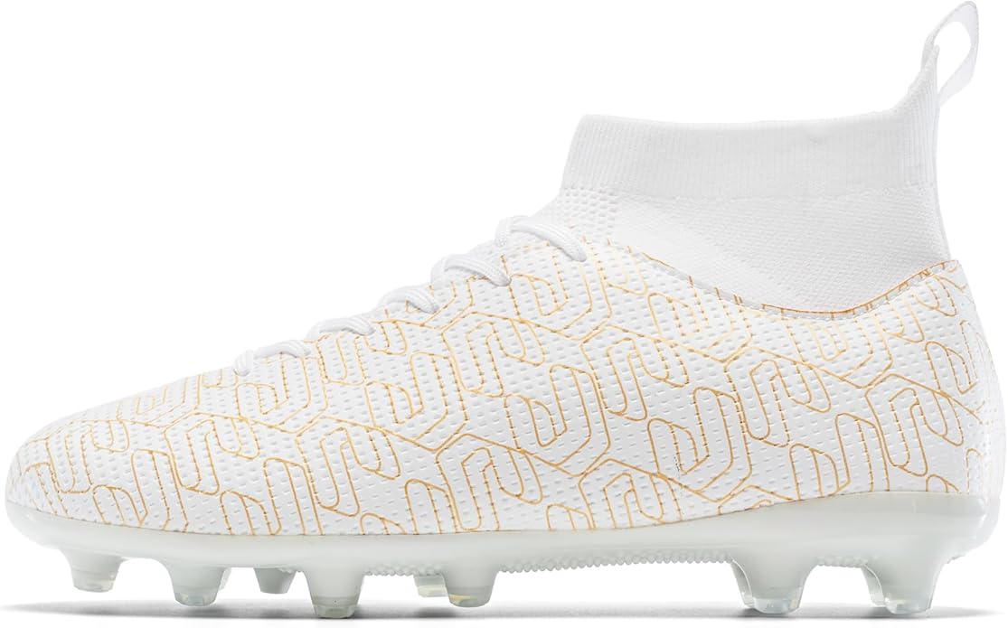 Kids Soccer Cleats Boys Youth Firm Groud Cleats for Girls High Top Trainning Football Shoes AG/FG