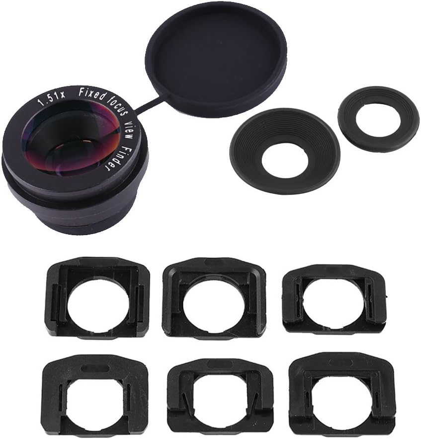 AHANGYGER 1.5X Fixed Focus Viewfinder Eyepiece Magnifier with Eyecup for DSLR Camera, Durable Optical Glass Magnifier