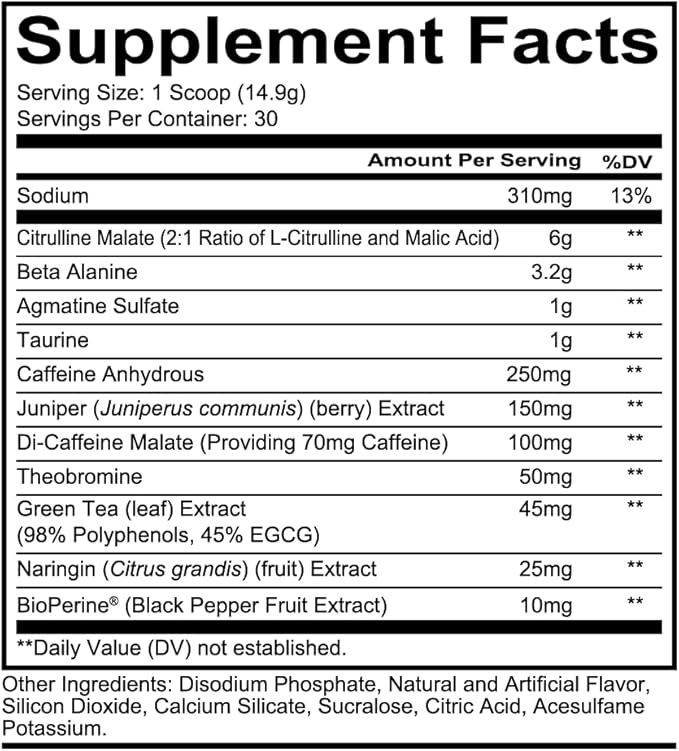 REDCON1 Total War Pre Workout, Sour Gummy Bear - Fast Acting Caffeinated Preworkout for Men + Women with Beta Alanine - Contains Citrulline Malate for Increased Pump, Blood Flow (30 Servings)