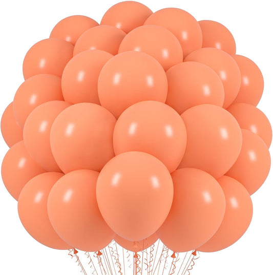 Voircoloria Peach Balloons - 66 Pack 12-Inch Pastel Orange Latex Balloons for Celebrations & Events